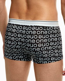 CK ONE PRINT MICRO LOW RISE TRUNKS, Paper Logo Print+Light Sky Blue, hi-res