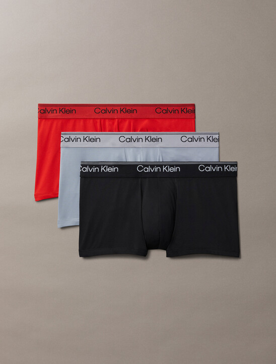 3 Pack Low Rise Trunks - Microfibre Stretch