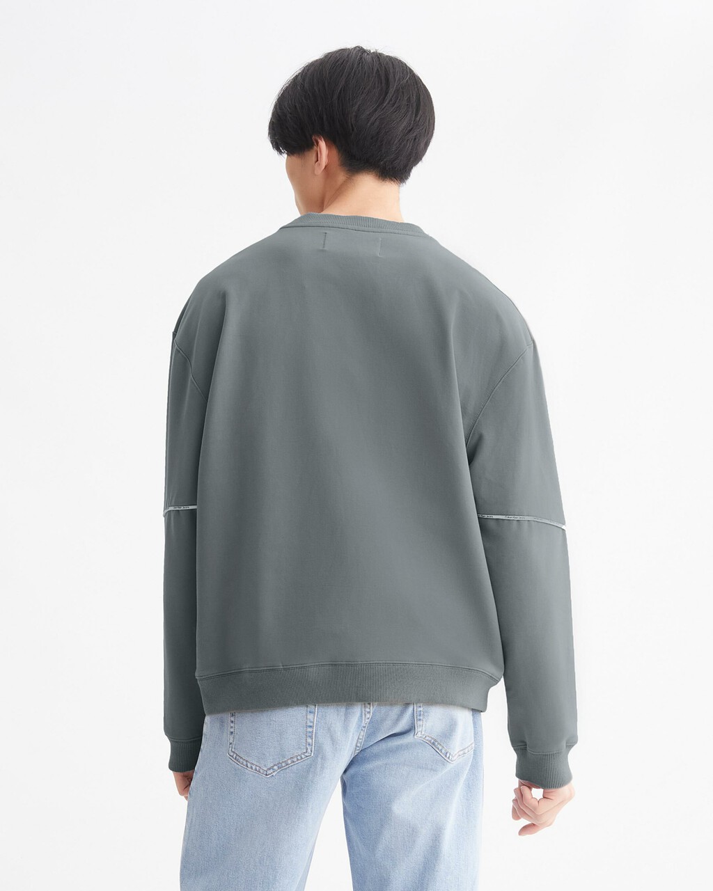 Logo Tape Sweatshirt | grey | Calvin Klein Singapore