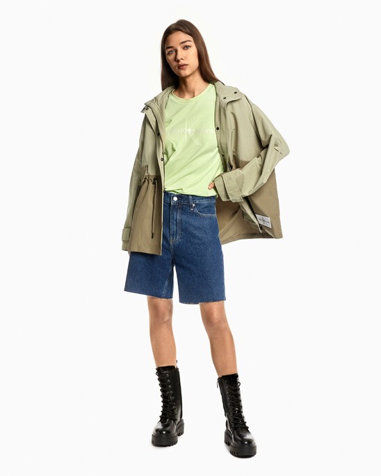 COLOR BLOCK UTILITY PARKA JACKET