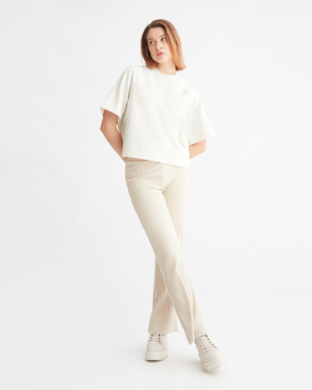 ARCHIVAL NEUTRALS RELAXED TOP, IVORY, hi-res