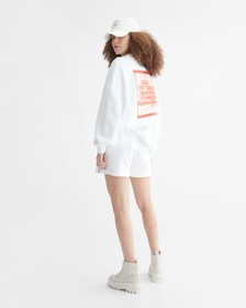 SIDE LOGO TAPE SWEATSHORTS, Bright White, hi-res
