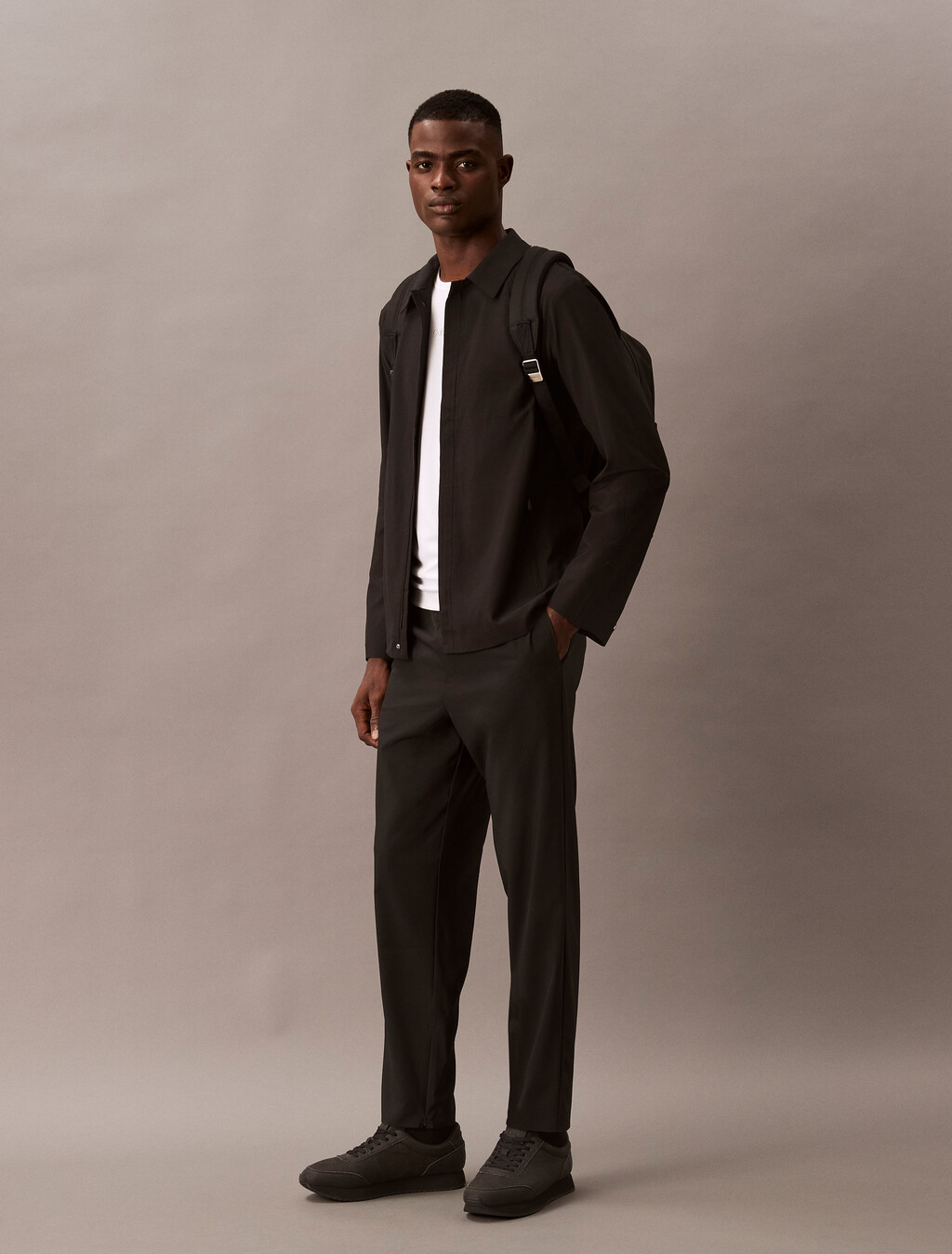Essential Woven Jacket, Black, hi-res