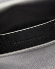 FLAP SHOULDER BAG WITH CHAIN 25 CM, BLACK, hi-res