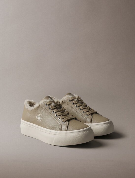 Leather Signature Platform Trainers