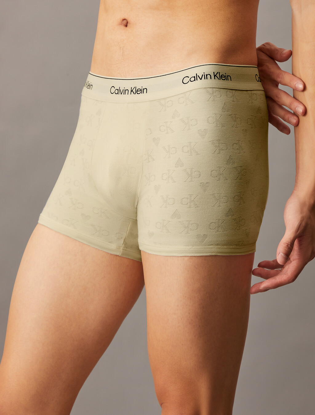 Icon Cotton Trunk, HEARTS MONOGRAM_BONE WHITE, hi-res