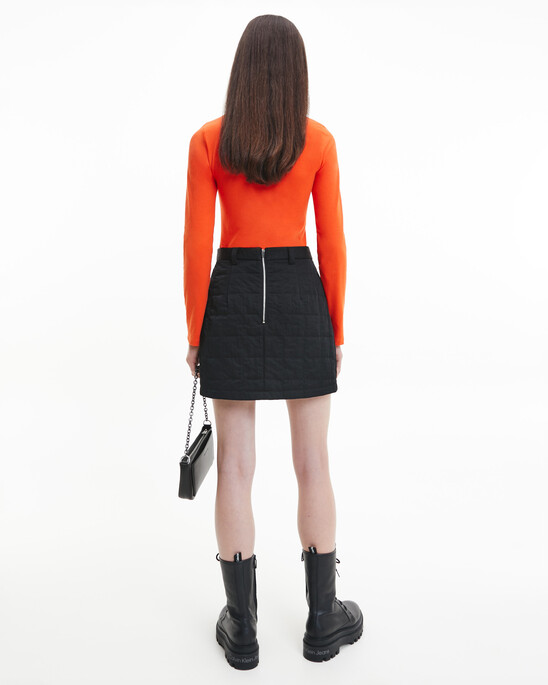 STACKED LONG SLEEVE ROLL NECK TOP