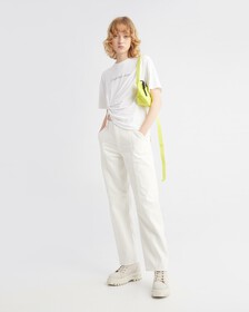 MOVEMENTS TEE WITH GATHERED HEM, Bright White, hi-res