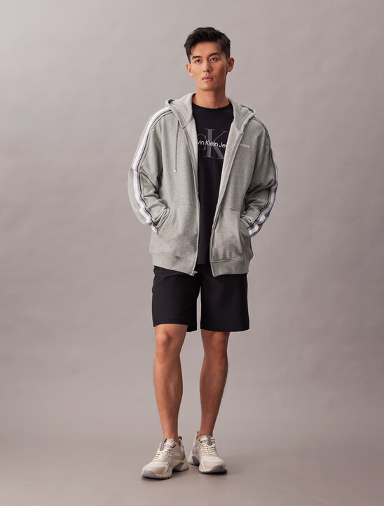 Cotton Blend French Terry Zip Hoodie