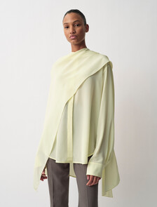 Kiki Draped Shirt, Lemon, hi-res