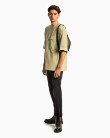 OVERSIZED CK SHORT SLEEVE SWEATSHIRT, Wheat Fields, hi-res