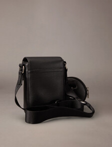 Sculpted Impression Flap Phone Pouch, Black, hi-res
