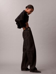 High Rise Barrel Jeans, RESIN RINSE, hi-res