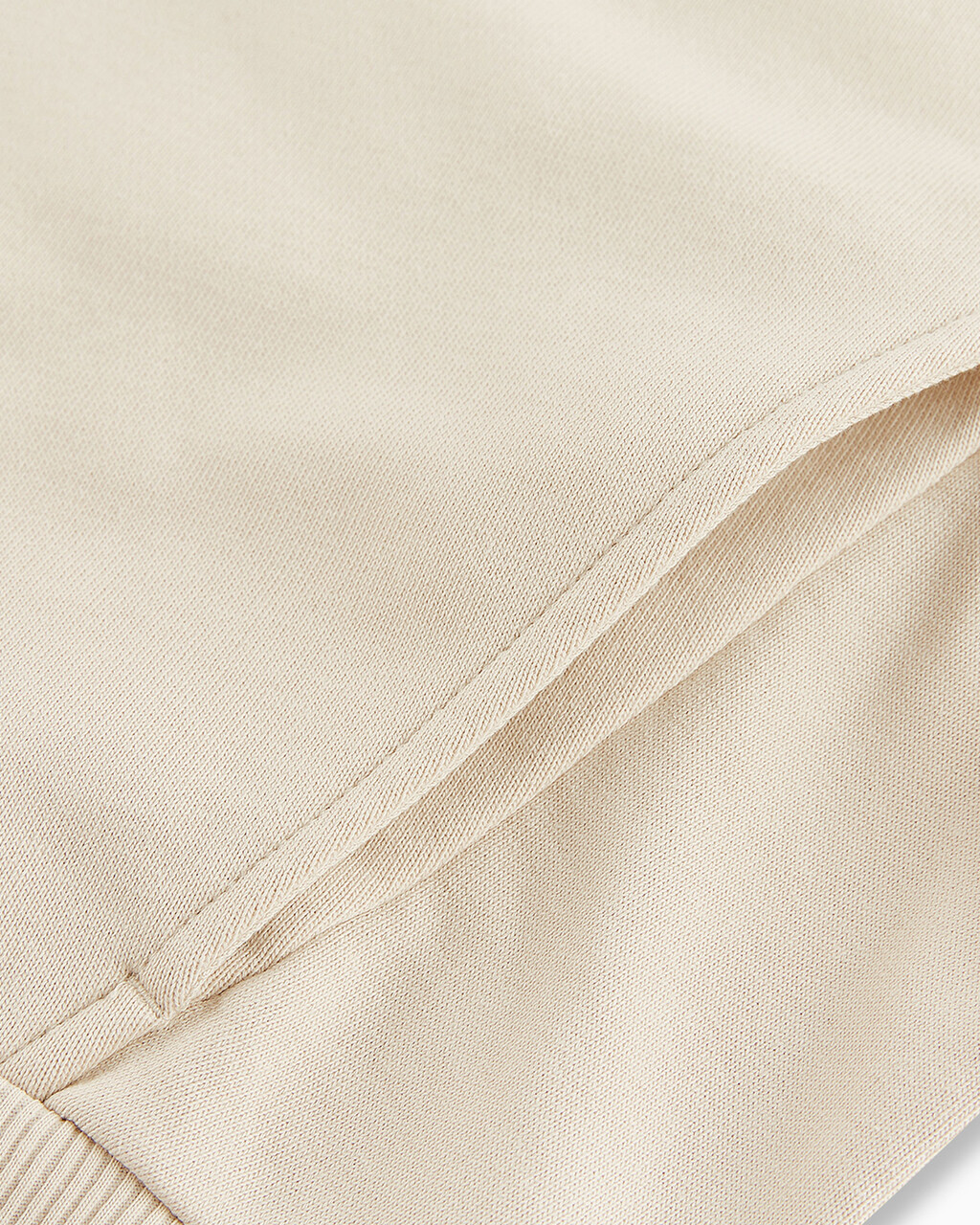INFINITE COOL MONOGRAM CROPPED ZIP UP HOODIE, Classic Beige, hi-res