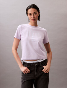 Pride Lovers In Graphic Baby Tee, Lilac Flower, hi-res