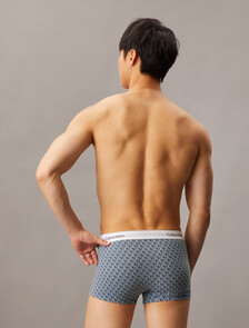 Icon Cotton Stretch Trunks 3 Pack, glacier/ plush monogram vintage indigo/sterling bl, hi-res
