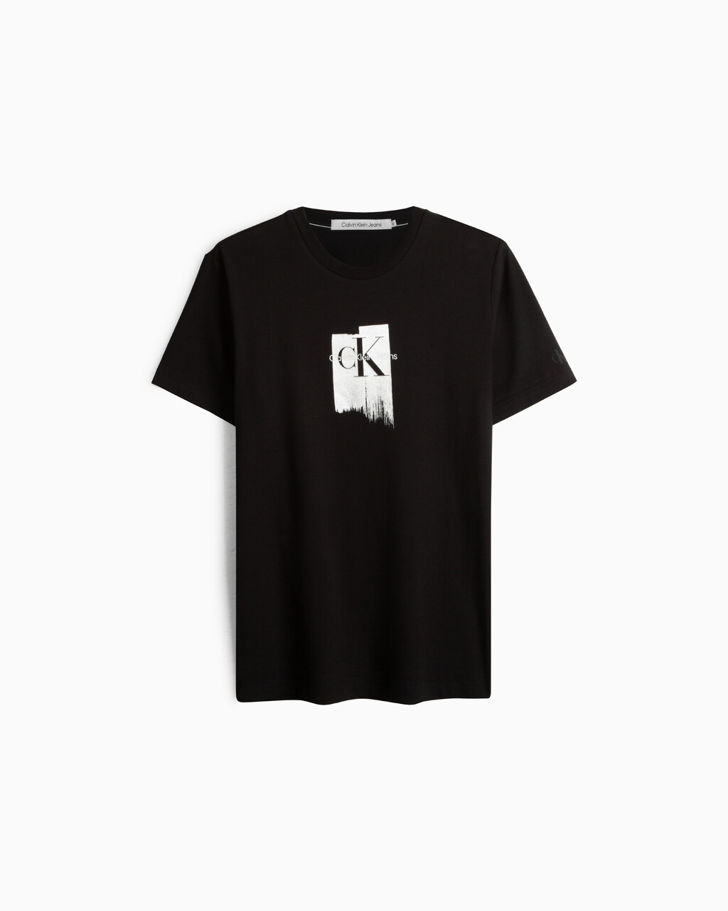 Metallic Foil Monogram Organic Cotton Tee, Ck Black, hi-res