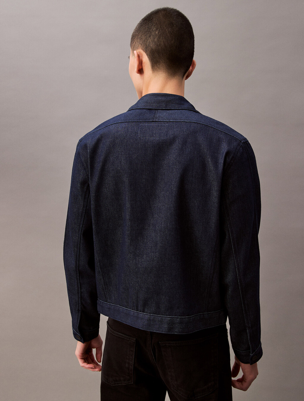 Refined Climate Tech Trucker Jacket, INDIGO FOREVER RAW, hi-res