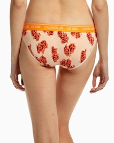 Cotton Bikini, ROSE SPLICE PRINT+CORAL CORSAGE, hi-res
