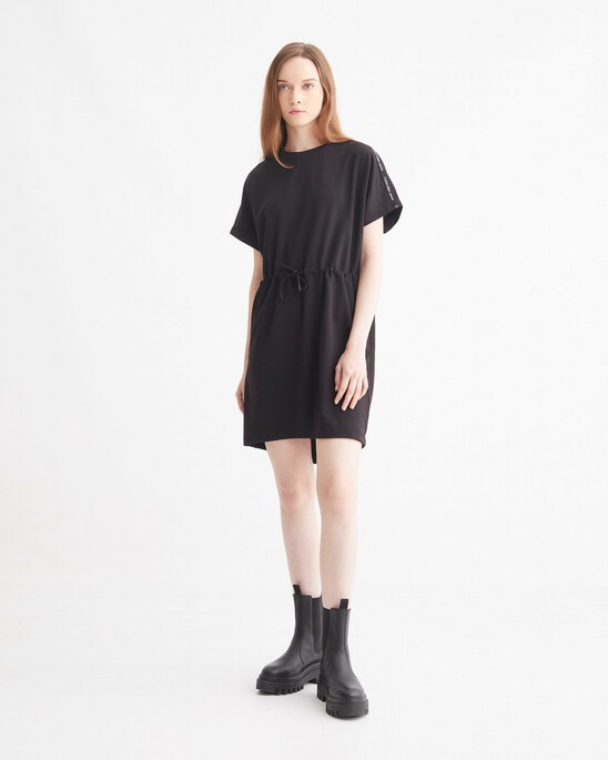 RECONSIDERED LOGO TAPE T-SHIRT DRESS