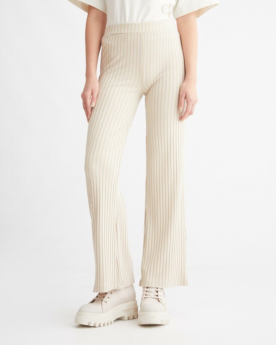 Elongated Rib Knit Pants