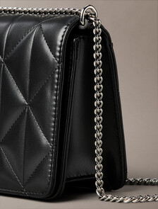 Quilted Emblem Logo Mini Bag, Black, hi-res