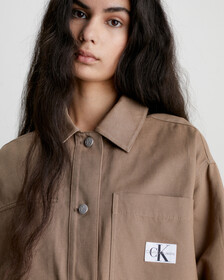 RELAXED UTILITY SHIRT JACKET, Shitake, hi-res