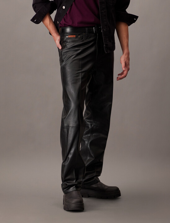 90s Straight Leather Trouser