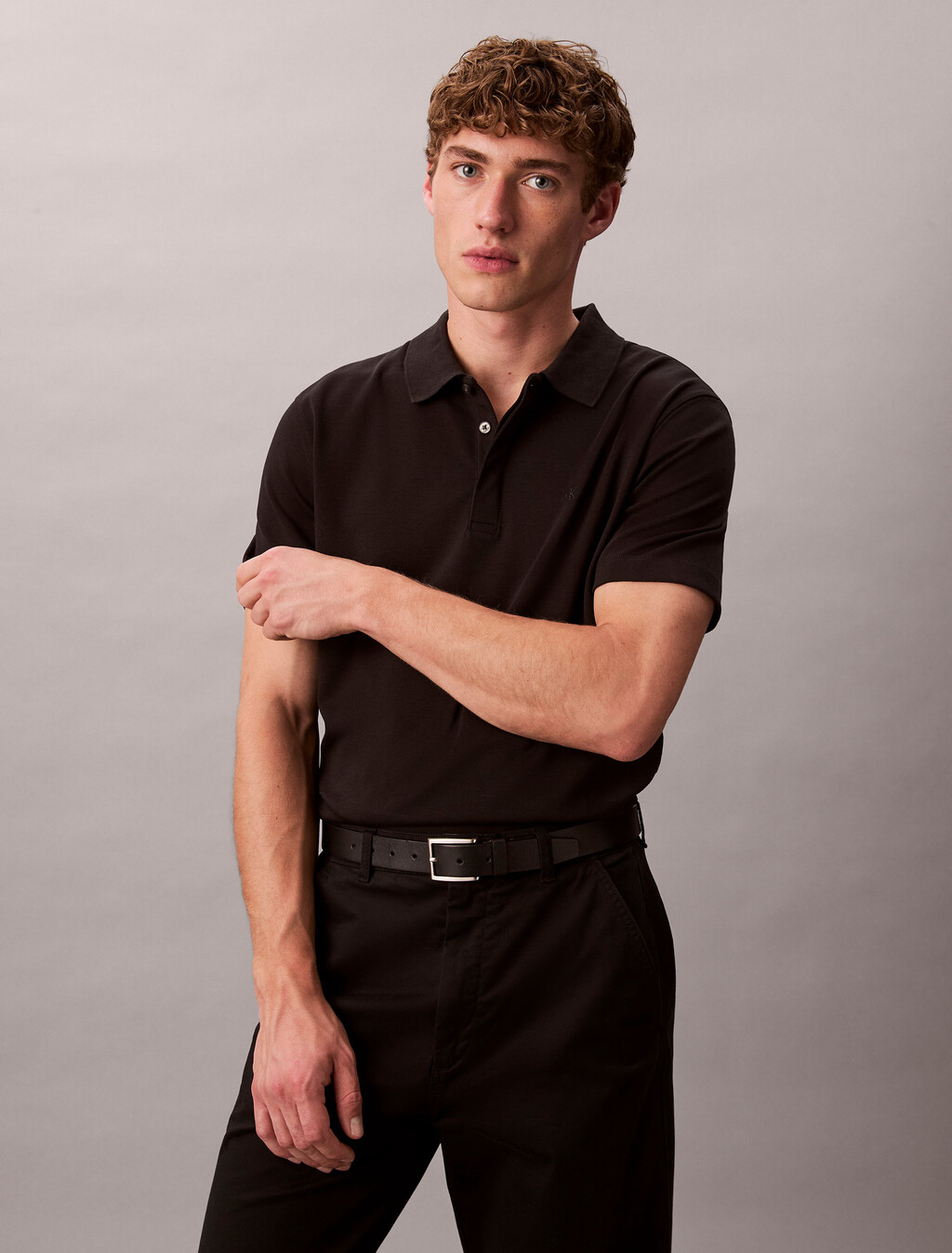 Premium Cotton Polo, Black, hi-res