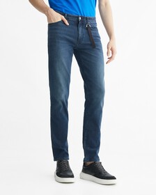 37.5 BODY 5 POCKET JEANS, Blue Black Hanger Loop, hi-res