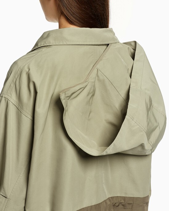 COLOR BLOCK UTILITY PARKA JACKET