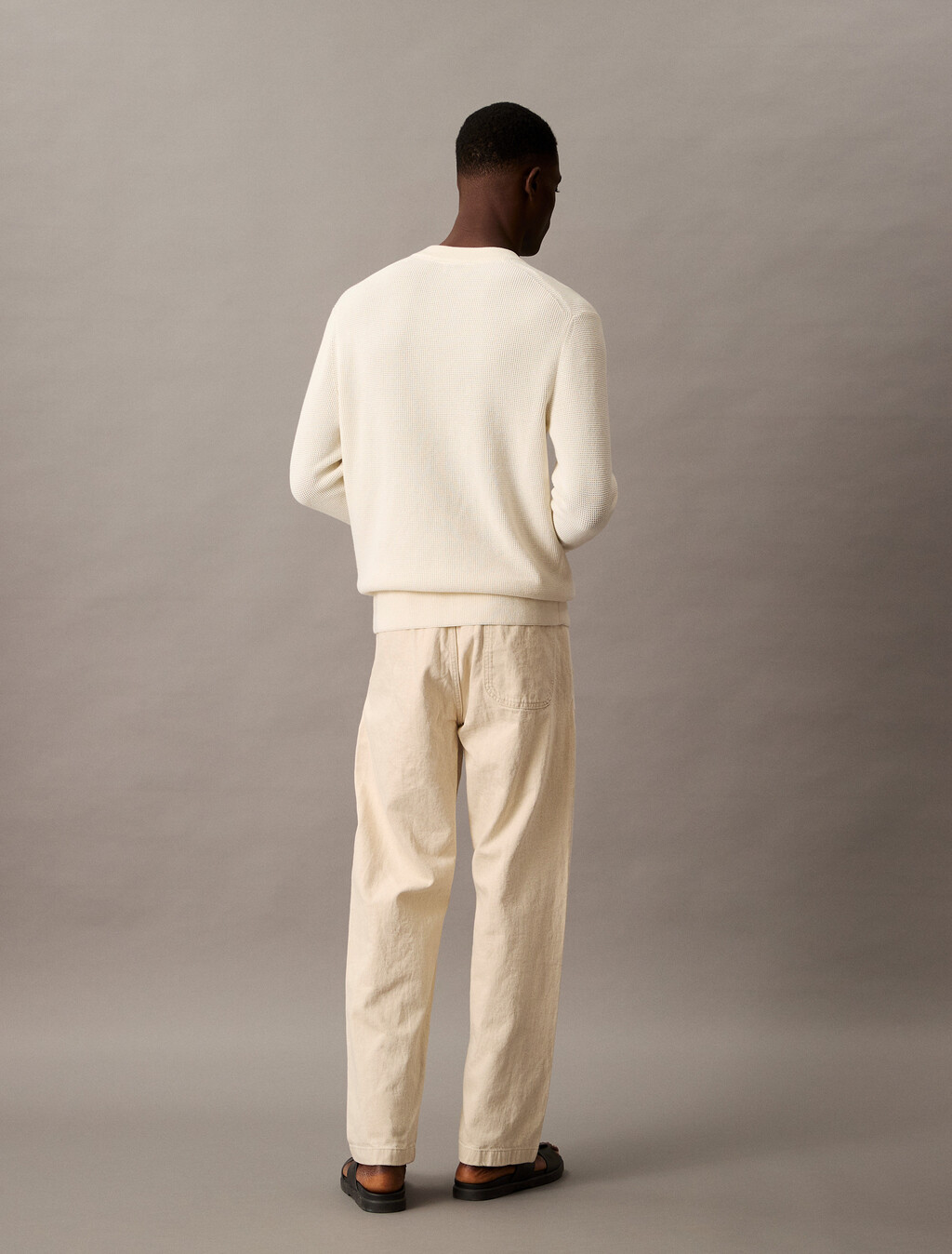 Cotton Linen Relaxed Jeans, NATURAL SUN, hi-res
