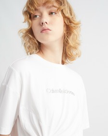MOVEMENTS TEE WITH GATHERED HEM, Bright White, hi-res