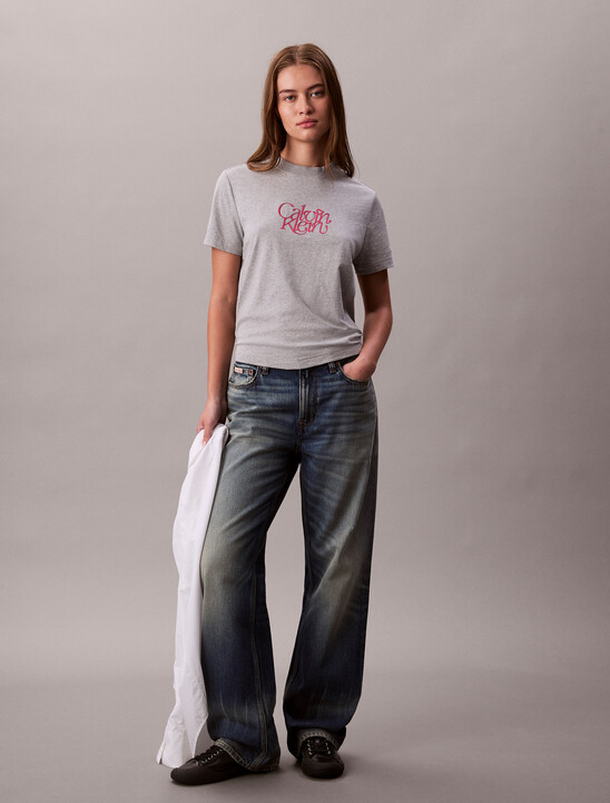 Script Logo Graphic Slim T-Shirt