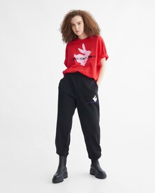 Year Of The Rabbit Relaxed Fit Tee, FLAME SCARLET, hi-res