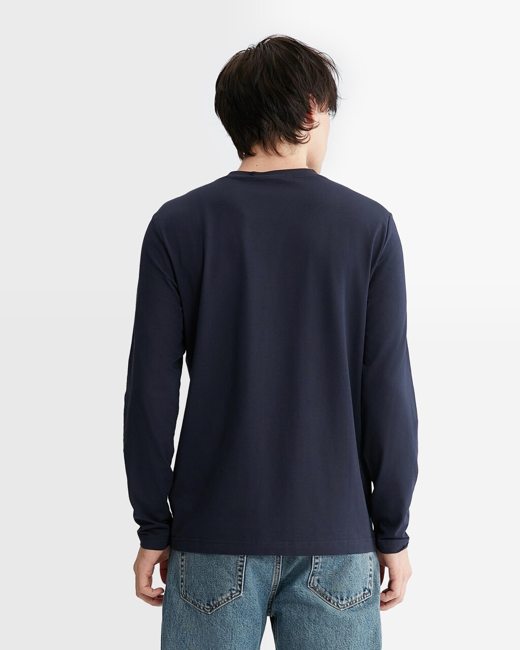 Monogram Logo Long Sleeve Tee, Night Sky, hi-res