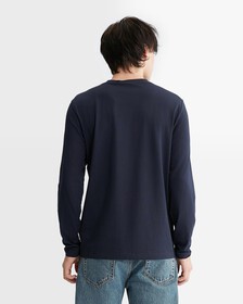 Monogram Logo Long Sleeve Tee, Night Sky, hi-res