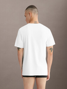 CK Black Crew Neck T-Shirt, White, hi-res