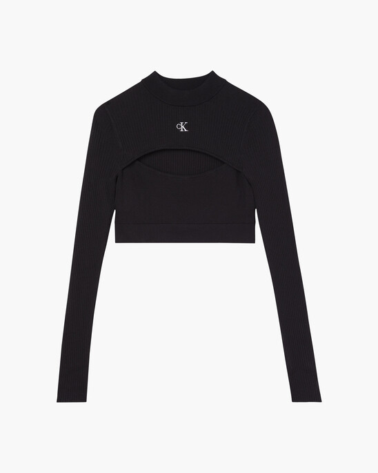 SLIM CROPPED CUT OUT JUMPER