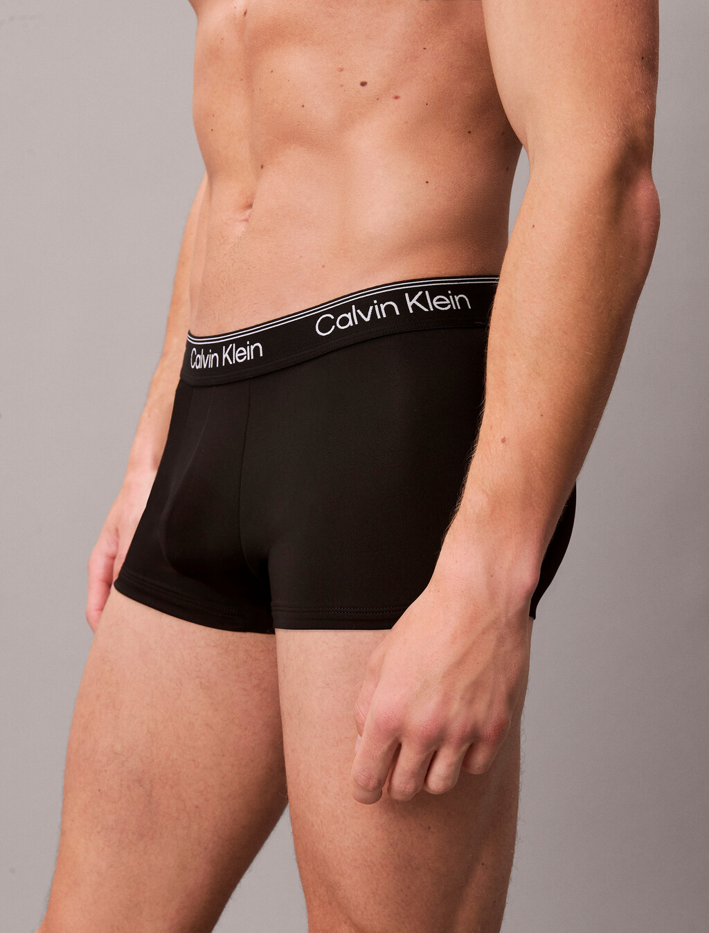 3 Pack Low Rise Trunks - Microfibre Stretch, 3 BLACK, hi-res