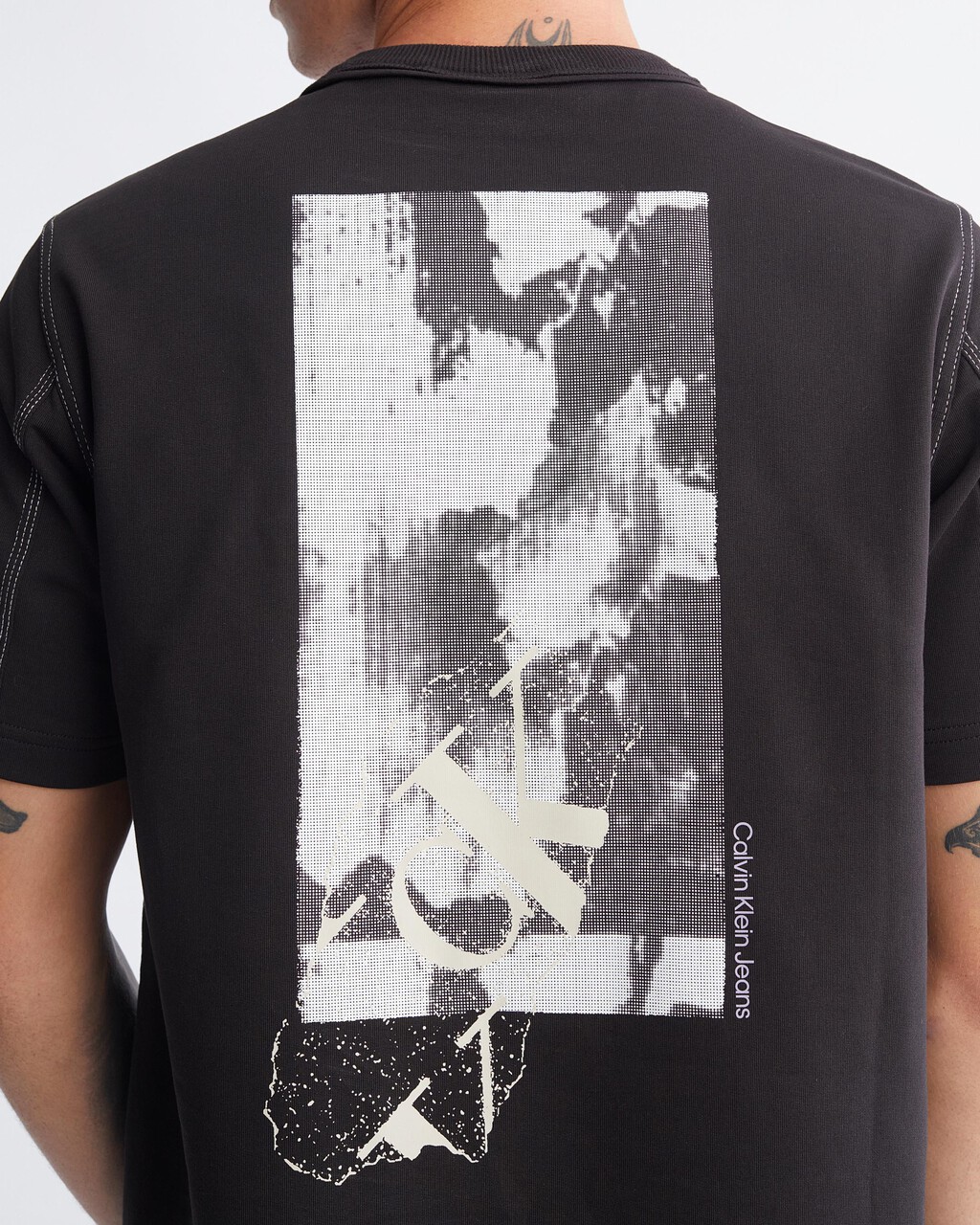 Modern Workwear Contrast Topstitch Tee, Ck Black, hi-res