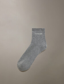 Big CK Logo Crew Sock, GREY HTR, hi-res