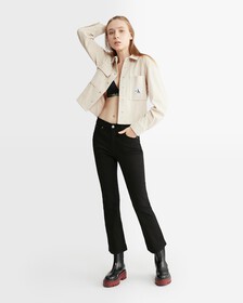Naturals Corduroy Cropped Shirt, Putty Beige, hi-res