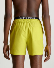 INTENSE POWER DOUBLE WAISTBAND SWIM SHORTS, Lemonade Yellow, hi-res