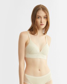 INVISIBLES LACE LIGHTLY LINED TRIANGLE BRA, Desert Sand Dune, hi-res