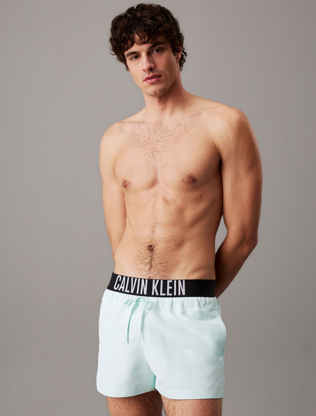 Logo Waistband Swim Shorts - Intense Power, Moonlight Jade, hi-res