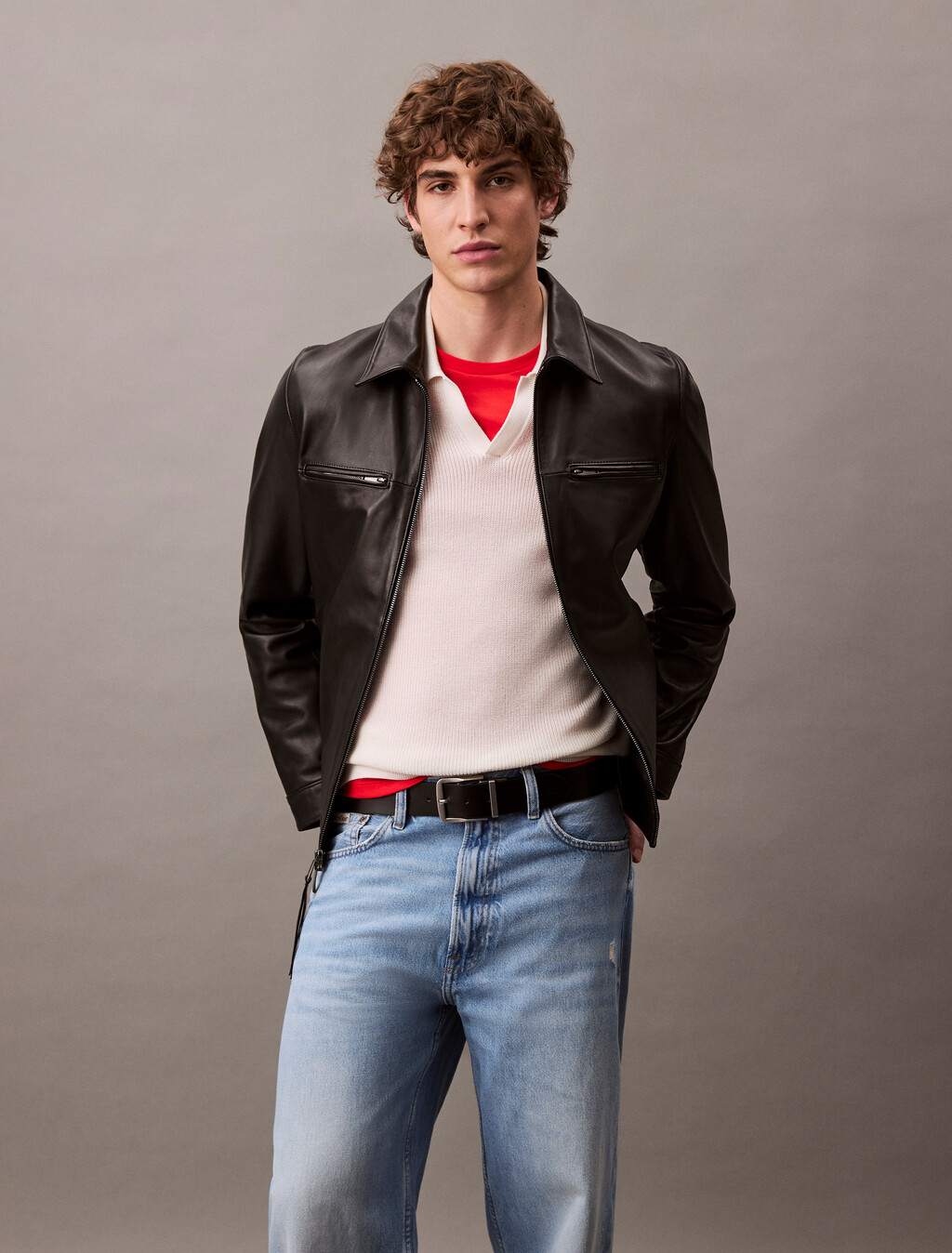 Baggy Wide Leg Jeans, ARROW STONE, hi-res