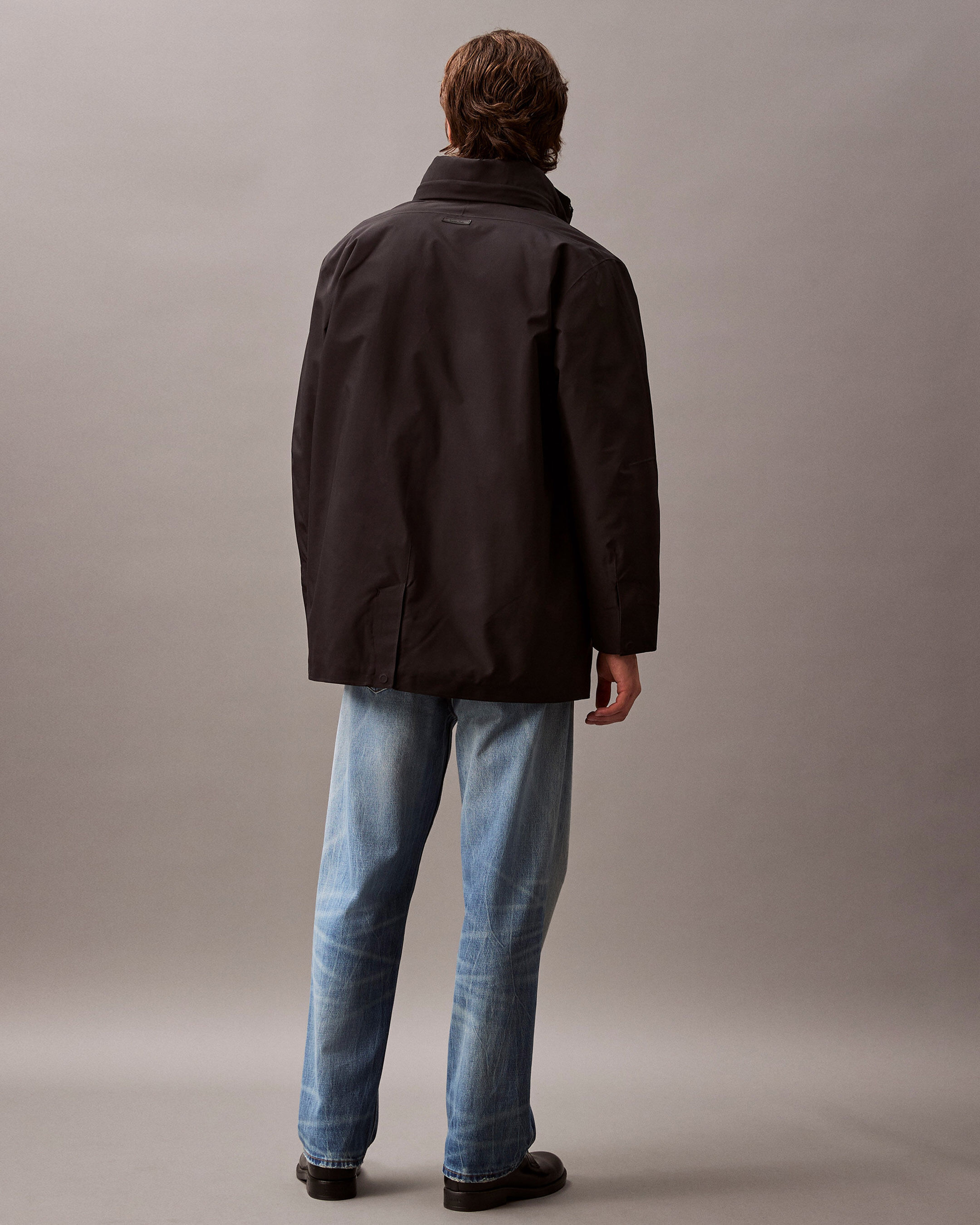 Heavyweight Mid Length Puffer Jacket black Calvin Klein Singapore