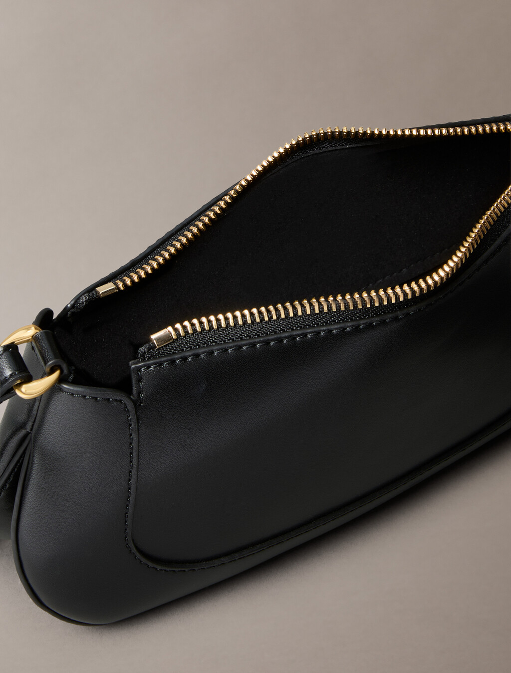 Long Zip Crossbody Bag, Black, hi-res