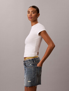 Slim Monogram T-shirt - Pride, Bright White, hi-res
